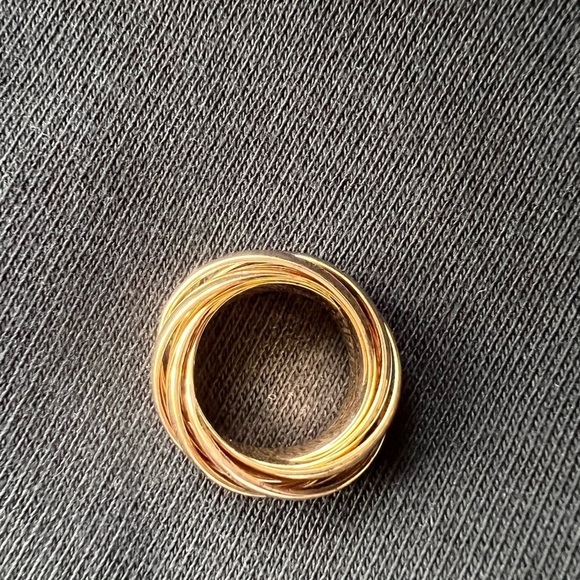 7 Layer ring, GP, 925 base. - Picture 2 of 3